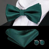 Luxury Butterfly Beige Silk Bow Ties For Men Gentlemens Cufflinks Set Elegant Design Wedding Party Bowties For Tuxedo Excellent Gift For Prom - 1