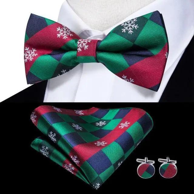 Luxury Butterfly Beige Silk Bow Ties For Men Gentlemens Cufflinks Set Elegant Design Wedding Party Bowties For Tuxedo Excellent Gift For Prom