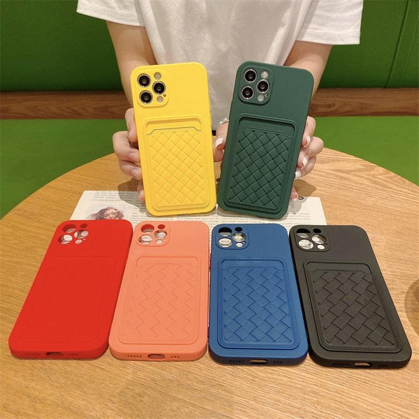 Luxury Colorful Card Holder Wallet Case For iPhone 14 13 11 12 Pro Max Mini 14 Plus Soft Silicone Purse Cover  Silicone Case with Card Holder Compatible with iPhone