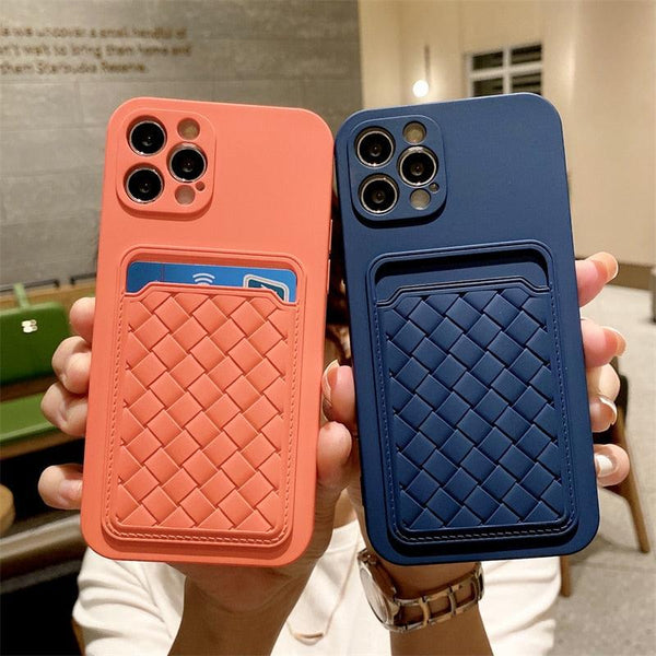 Luxury Colorful Card Holder Wallet Case For iPhone 14 13 11 12 Pro Max Mini 14 Plus Soft Silicone Purse Cover  Silicone Case with Card Holder Compatible with iPhone