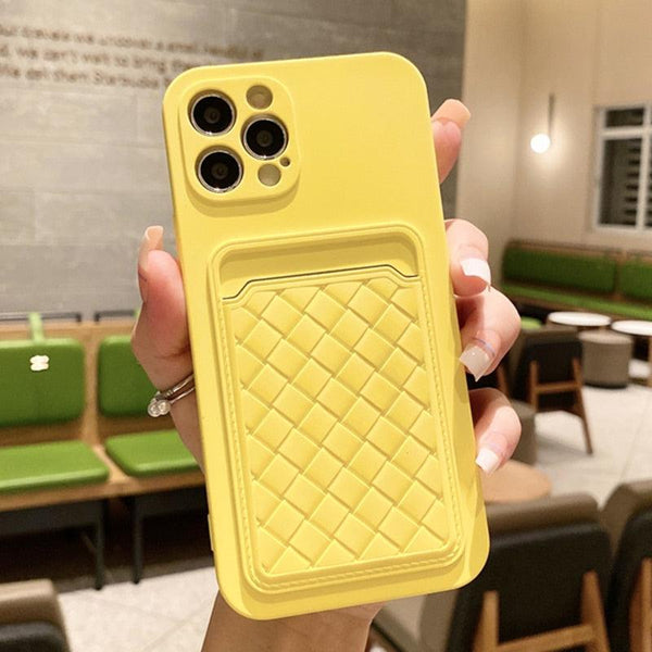 Luxury Colorful Card Holder Wallet Case For iPhone 14 13 11 12 Pro Max Mini 14 Plus Soft Silicone Purse Cover  Silicone Case with Card Holder Compatible with iPhone