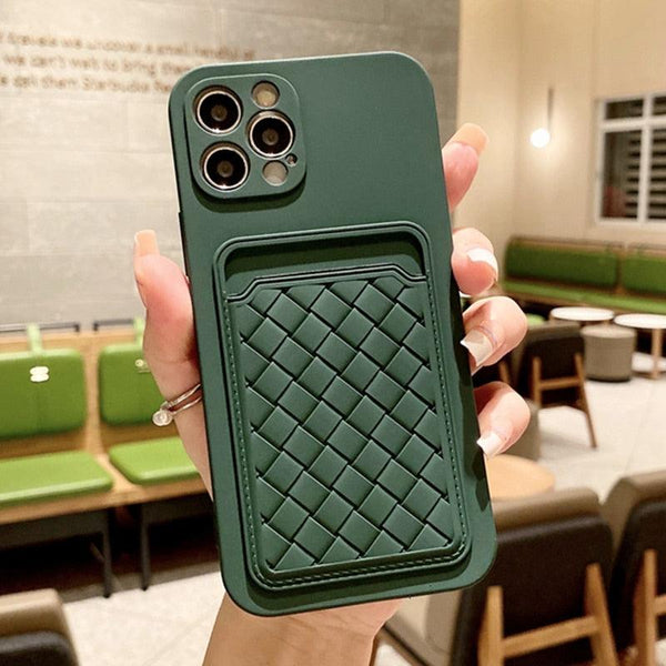 Luxury Colorful Card Holder Wallet Case For iPhone 14 13 11 12 Pro Max Mini 14 Plus Soft Silicone Purse Cover  Silicone Case with Card Holder Compatible with iPhone