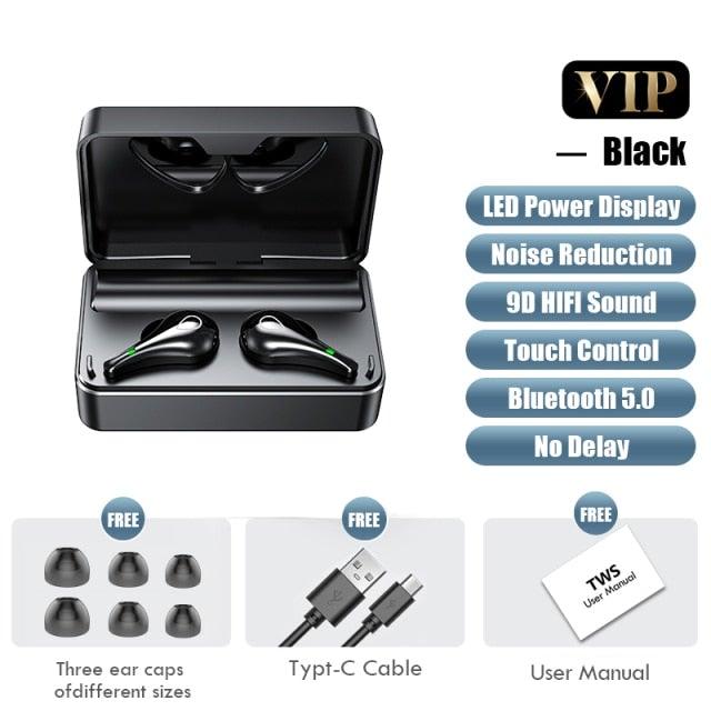 Luxury Earphone Bluetooth Compatible Headphones With Mic 3500mAh Mirror Charging Box Wireless Headphones Noise Cancelling HiFi Earbud Gaming Headsets Bluetooth MP3 Music Playes Sports Wireless Waterproof Touch Control Headphones