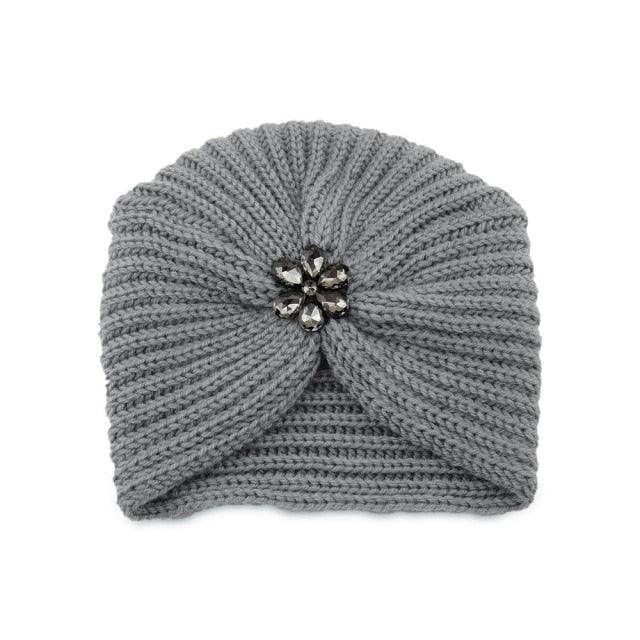 Luxury Fashion Ready To Wear Soft Cashmere Muslim Inner Hijab Caps Turban Cashmere Cross Elegant Wrap Head Hat Wool Lightweight Knitting Hijab Bonnet Cap For Women