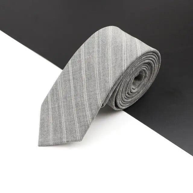 Luxury High Quality Black Grey Skinny Wool Tie For Men Business Meeting Necktie Fashionable Design Excellent Men Gift