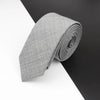 Luxury High Quality Black Grey Skinny Wool Tie For Men Business Meeting Necktie Fashionable Design Excellent Men Gift - 1