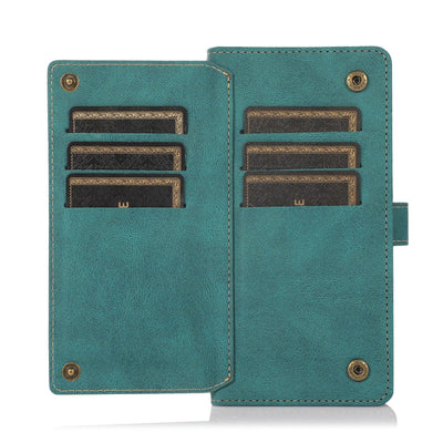 Luxury Leather Green Case For iPhone 13 12 Mini 11 Pro XS Max XR SE 7 8 Plus 6 6s Wallet Flip Card Shoulder Strap Phone Bag Cover Vintage Solid Color PU Leather Flip Cover for iPhone