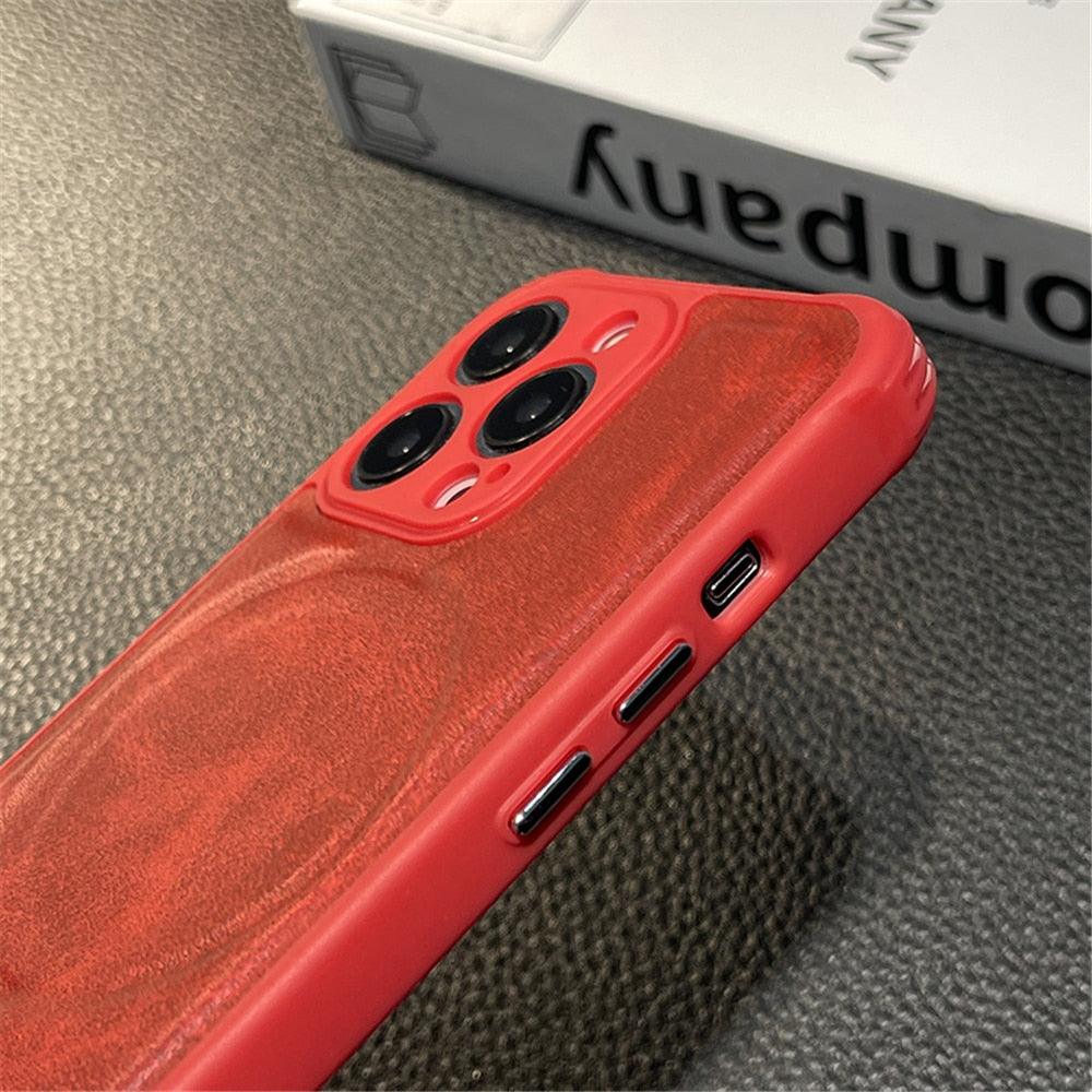 Luxury Leather Magnetic Wireless Charging Case For iPhone 14 11 12 13 Pro Max X XS XR 8 7 Plus Shockproof Soft Cover Shockproof Unique Vintage Design Leather Case For iPhone