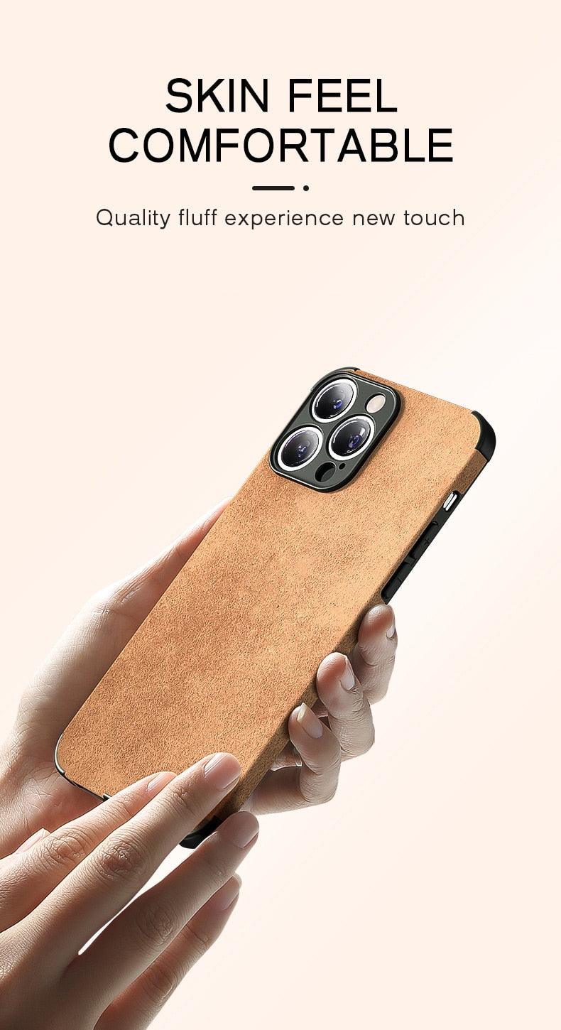 Luxury Leather Phone Case For iPhone 14 13 12 11 Pro Max Mini X XS XR 7 8 Plus SE Retro Solid Color Soft Silicone Cover PU Leather Classic Luxury Business Slim Cover Non-Slip Anti Scratch Full Protective Phone Cases