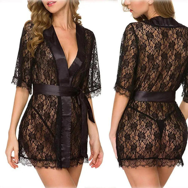 Luxury Lightweight Ladies Nightwear Elegant Short Gorgeous Design Bathrobe Sleepwear For Women