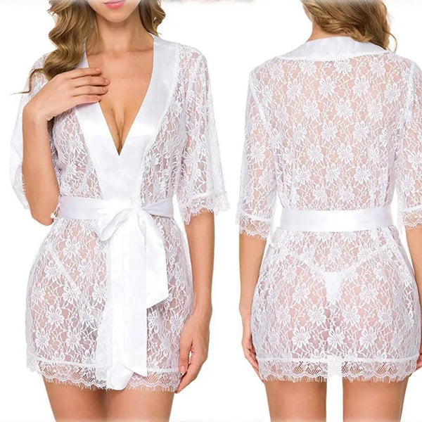 Luxury Lightweight Ladies Nightwear Elegant Short Gorgeous Design Bathrobe Sleepwear For Women