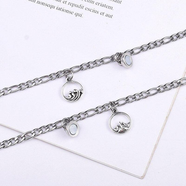 Luxury Magnet Attract Couples Bracelet Stainless Steel Chain Bracelets Charm Jewelry Matching Relationship Bracelets For Boyfriend And Girlfriend Stainless Steel His And Her Love Distance Promise Bracelets For Couples