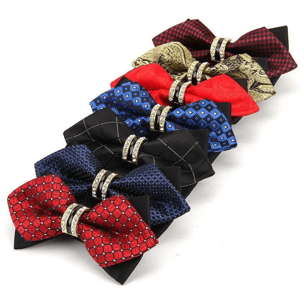 Luxury Men Polyester Bowtie Fashionable Bowtie Stylish Design Wedding Parties Bowties