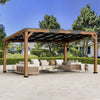 Alora Luxury Modern Cedar Gazebo With Sloped Hardtop Roof (SAK35720)