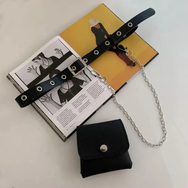 Luxury PU Leather Fanny Pack Simple Women's Belt Bag Small Fanny Pack Handbag With Chain Stylish Travel Waist Bag For Women