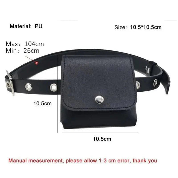 Luxury PU Leather Fanny Pack Simple Women's Belt Bag Small Fanny Pack Handbag With Chain Stylish Travel Waist Bag For Women