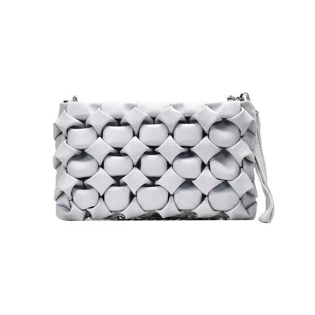 Luxury Purses Handbags Clutches And Shoulder Bags For Women And Girls Designer Leather Crossbody Metal Chain Bag