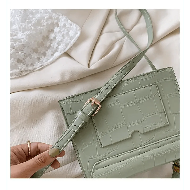 Luxury Snow White Crossbody Bags For Women And Girls Small PU Leather Handbag - Ladies Designer Evening Bags