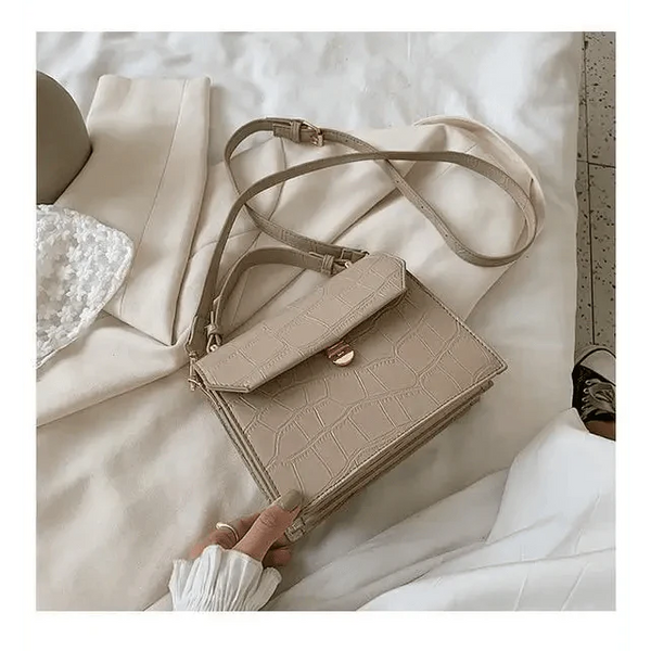 Luxury Snow White Crossbody Bags For Women And Girls Small PU Leather Handbag - Ladies Designer Evening Bags