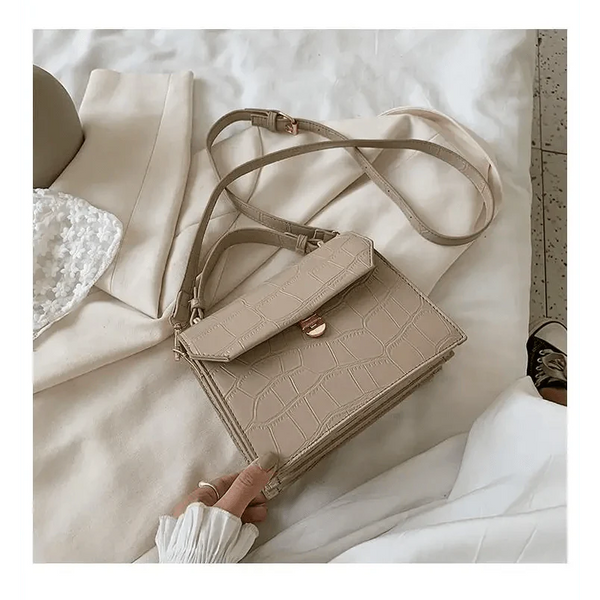 Luxury Snow White Crossbody Bags For Women And Girls Small PU Leather Handbag - Ladies Designer Evening Bags