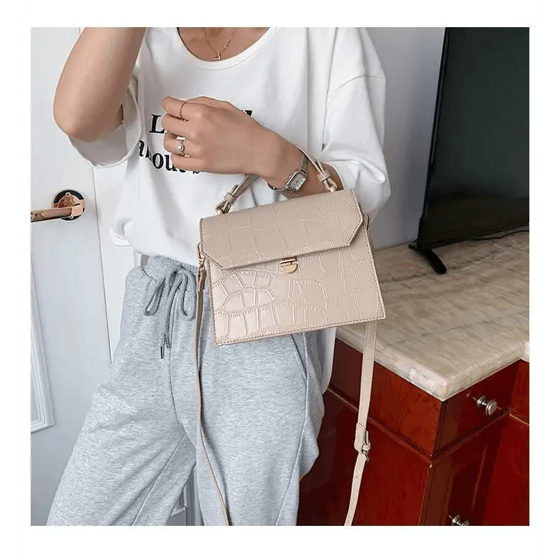 Luxury Snow White Crossbody Bags For Women And Girls Small PU Leather Handbag - Ladies Designer Evening Bags