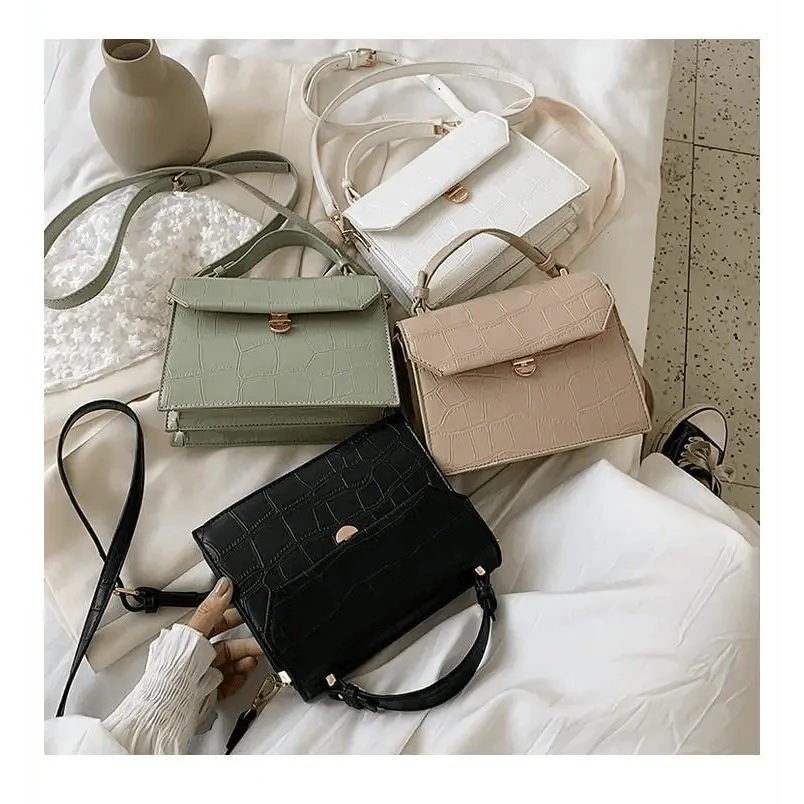 Luxury Snow White Crossbody Bags For Women And Girls Small PU Leather Handbag - Ladies Designer Evening Bags