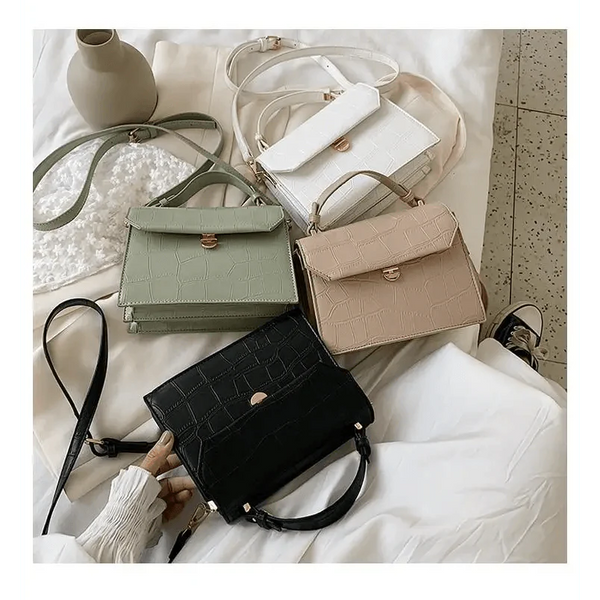 Luxury Snow White Crossbody Bags For Women And Girls Small PU Leather Handbag - Ladies Designer Evening Bags