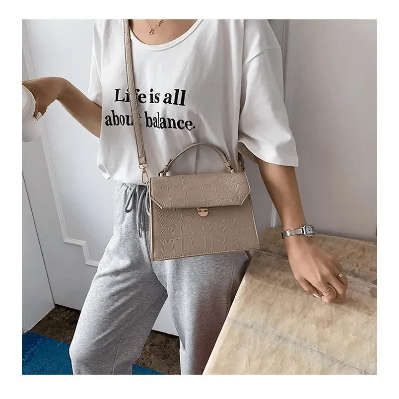 Luxury Snow White Crossbody Bags For Women And Girls Small PU Leather Handbag - Ladies Designer Evening Bags