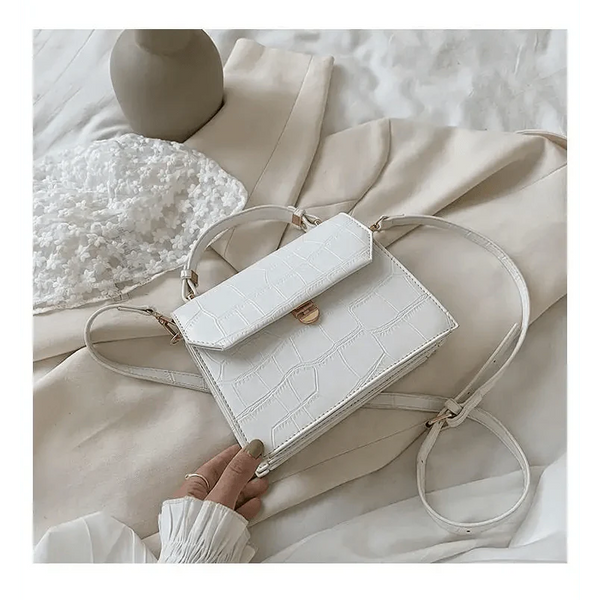 Luxury Snow White Crossbody Bags For Women And Girls Small PU Leather Handbag - Ladies Designer Evening Bags
