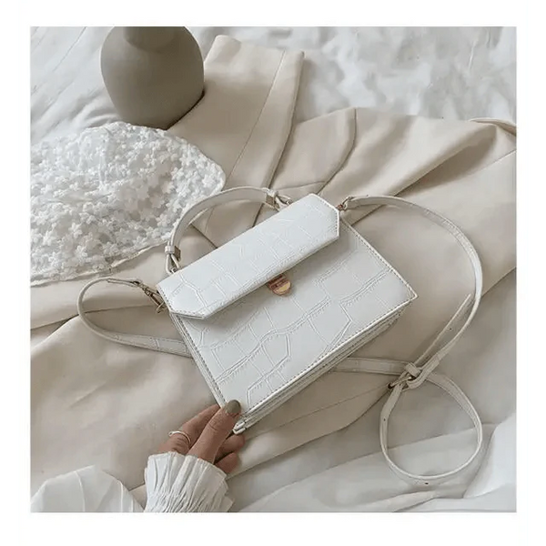 Luxury Snow White Crossbody Bags For Women And Girls Small PU Leather Handbag - Ladies Designer Evening Bags
