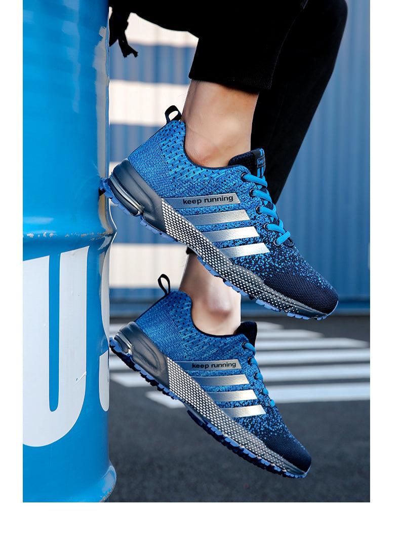 Luxury Sport Mens Sneakers Mesh Breathable Casual Men Shoes Comfortable Non-Slip Shock Absorption Light Outdoor Walking Comfortable Running Sneakers