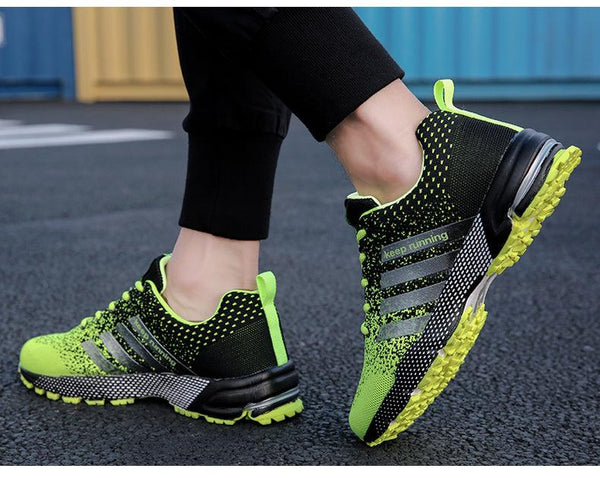 Luxury Sport Mens Sneakers Mesh Breathable Casual Men Shoes Comfortable Non-Slip Shock Absorption Light Outdoor Walking Comfortable Running Sneakers