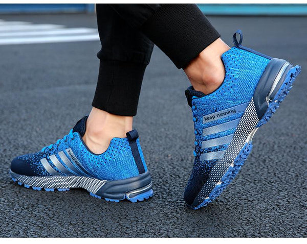 Luxury Sport Mens Sneakers Mesh Breathable Casual Men Shoes Comfortable Non-Slip Shock Absorption Light Outdoor Walking Comfortable Running Sneakers