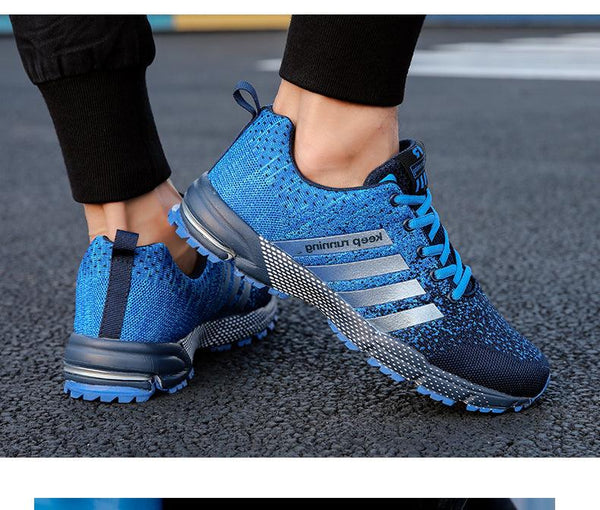 Luxury Sport Mens Sneakers Mesh Breathable Casual Men Shoes Comfortable Non-Slip Shock Absorption Light Outdoor Walking Comfortable Running Sneakers