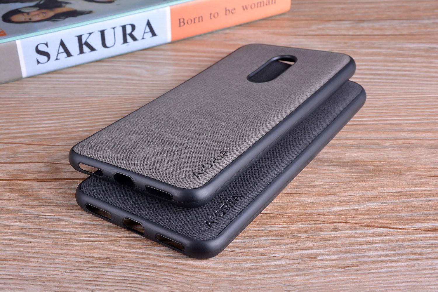 Luxury Textile Cloth Leather Skin Phone Case Cover For Xiaomi Redmi 5 5 Plus Luxury Textile Leather Skin Soft Hard Cover For Xiaomi Redmi 5 Plus Case Shockproof Durable Material Vintage New Design Leather Phone Case