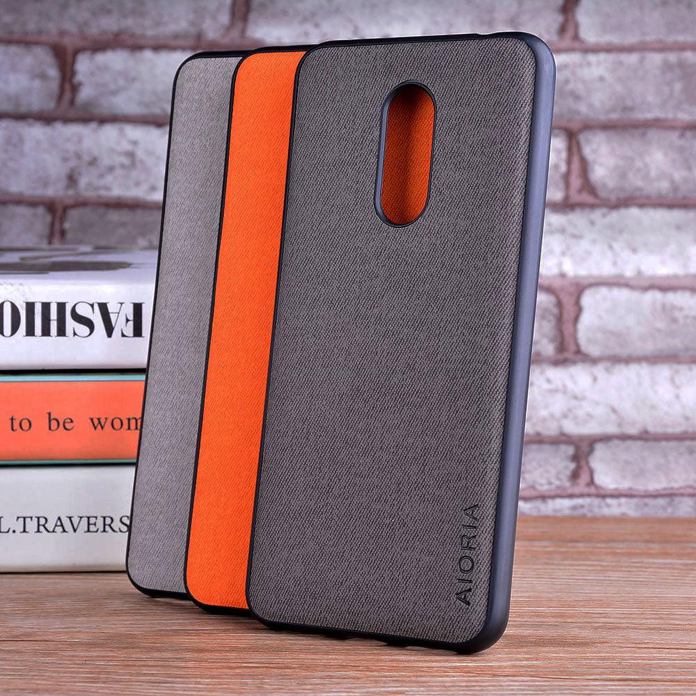 Luxury Textile Cloth Leather Skin Phone Case Cover For Xiaomi Redmi 5 5 Plus Luxury Textile Leather Skin Soft Hard Cover For Xiaomi Redmi 5 Plus Case Shockproof Durable Material Vintage New Design Leather Phone Case