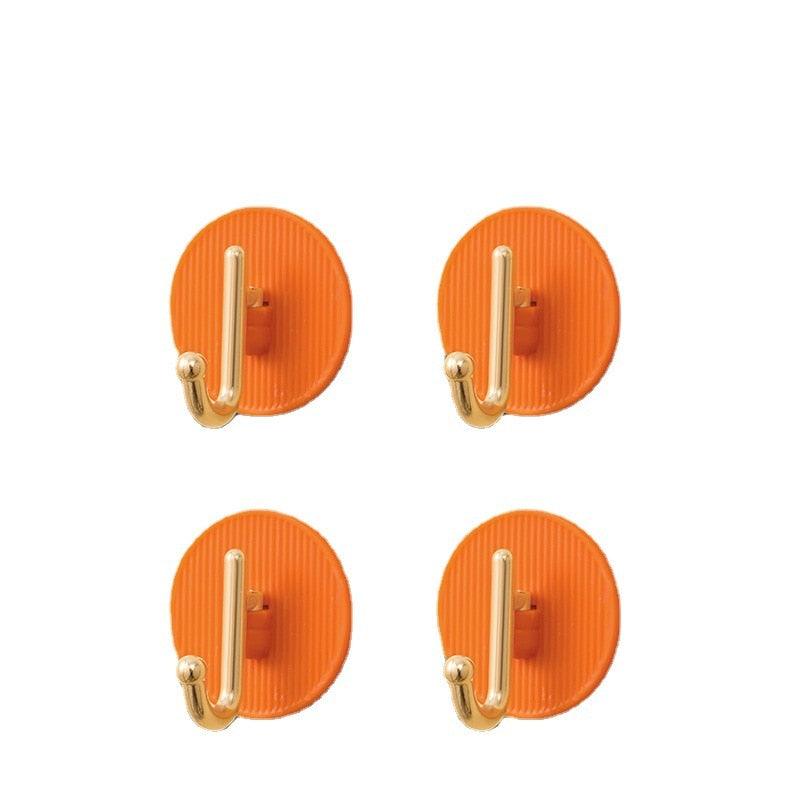 Luxury Wall Hooks Without Punching Self-Adhesive Suitable for Kitchen and Bathroom key Holder Seamless Hooks Behind The Door Wall Mounted Coat Rack Plastic Hook Home Decorative Small Hooks for Hanging Hat Coats Towel Jacket