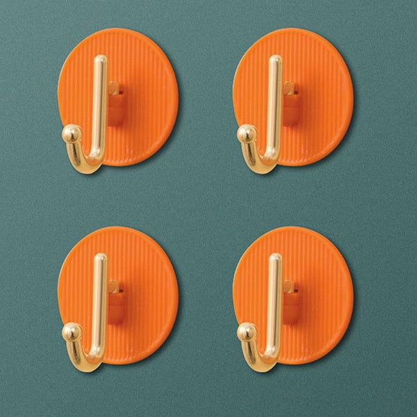 Luxury Wall Hooks Without Punching Self-Adhesive Suitable for Kitchen and Bathroom key Holder Seamless Hooks Behind The Door Wall Mounted Coat Rack Plastic Hook Home Decorative Small Hooks for Hanging Hat Coats Towel Jacket