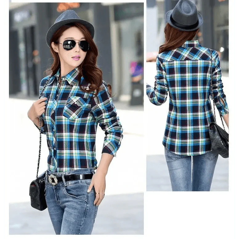 Luxury Winter Warm, Plus Velvet Thicken Plaid Shirt Style Coat Jacket For Women Clothes/Tops/Casual/Jacket/Outerwear For Female