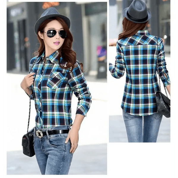 Luxury Winter Warm, Plus Velvet Thicken Plaid Shirt Style Coat Jacket For Women Clothes/Tops/Casual/Jacket/Outerwear For Female