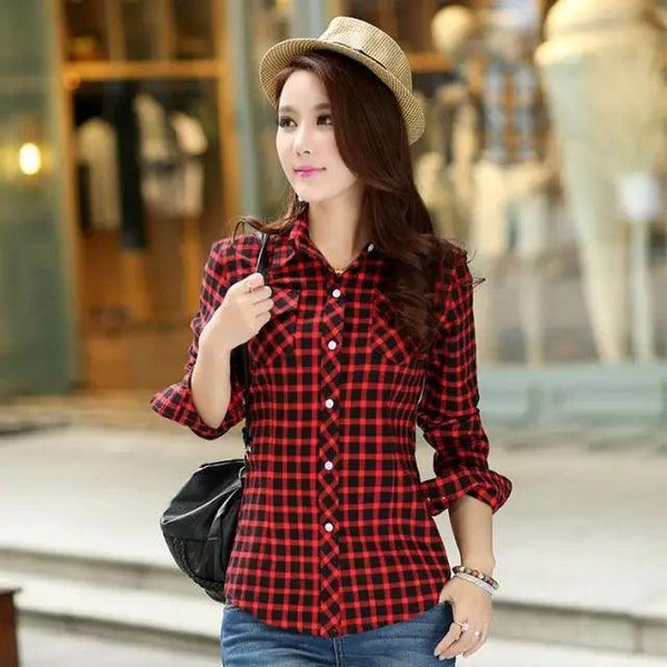 Luxury Winter Warm, Plus Velvet Thicken Plaid Shirt Style Coat Jacket For Women Clothes/Tops/Casual/Jacket/Outerwear For Female
