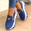 Luxury Women Blue Espadrilles New Solid Color Thick Bottom Zipper Walking Women's Shoes Slip-on High Top Sneakers Round Toe Thick Sole Zipper Ballet Flats Flat Skate Walking Shoes