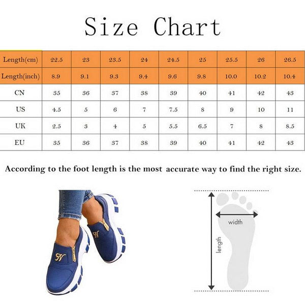 Luxury Women Blue Espadrilles New Solid Color Thick Bottom Zipper Walking Women's Shoes Slip-on High Top Sneakers Round Toe Thick Sole Zipper Ballet Flats Flat Skate Walking Shoes