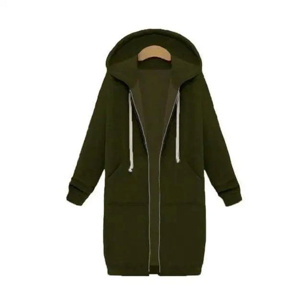 Luxury Women's Autumn Winter Thickening Hoodies Leisure Loose Hooded Jackets Pockets Plus Size Sweatshirt Sports Dresses Outwear Women's Hooded Flannel Jacket Casual Fleece Windbreaker Hoodie