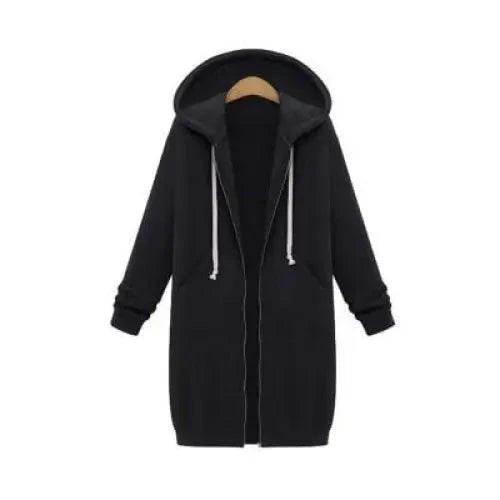 Luxury Women's Autumn Winter Thickening Hoodies Leisure Loose Hooded Jackets Pockets Plus Size Sweatshirt Sports Dresses Outwear Women's Hooded Flannel Jacket Casual Fleece Windbreaker Hoodie