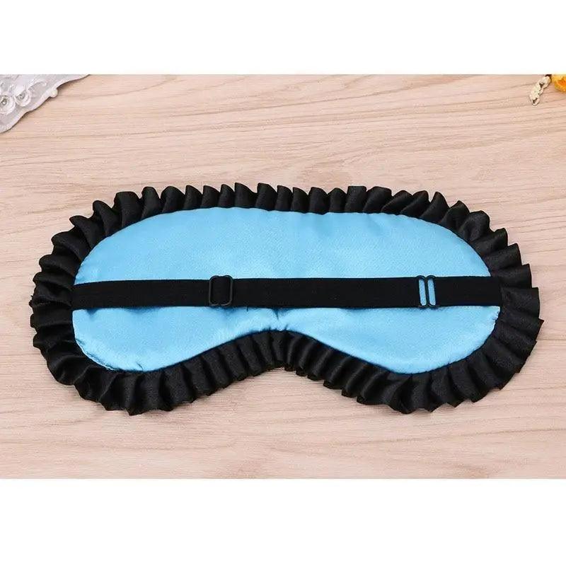 Luxury Women Silk Sleep Eye Mask Soft Ladies Ultra Lightweight Adjustable Strap Eye Mask Night Blindfold
