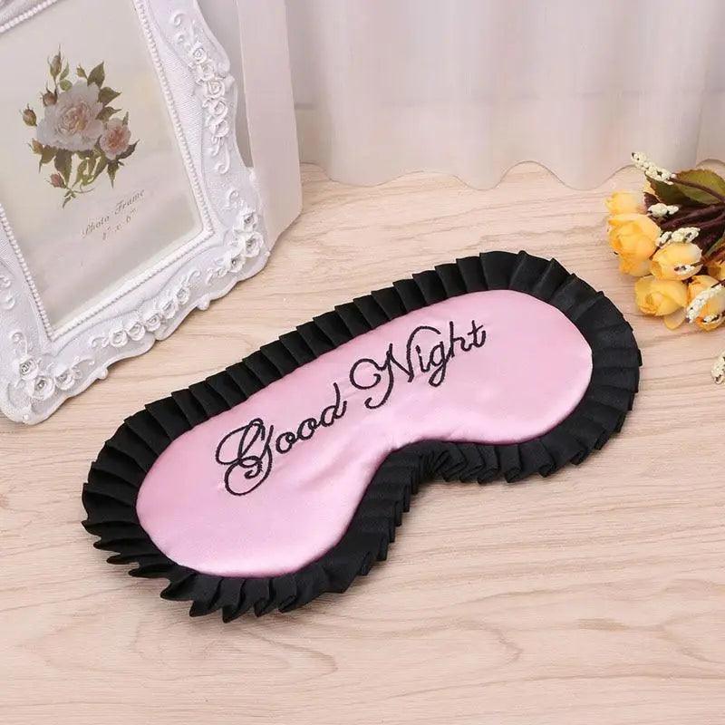 Luxury Women Silk Sleep Eye Mask Soft Ladies Ultra Lightweight Adjustable Strap Eye Mask Night Blindfold