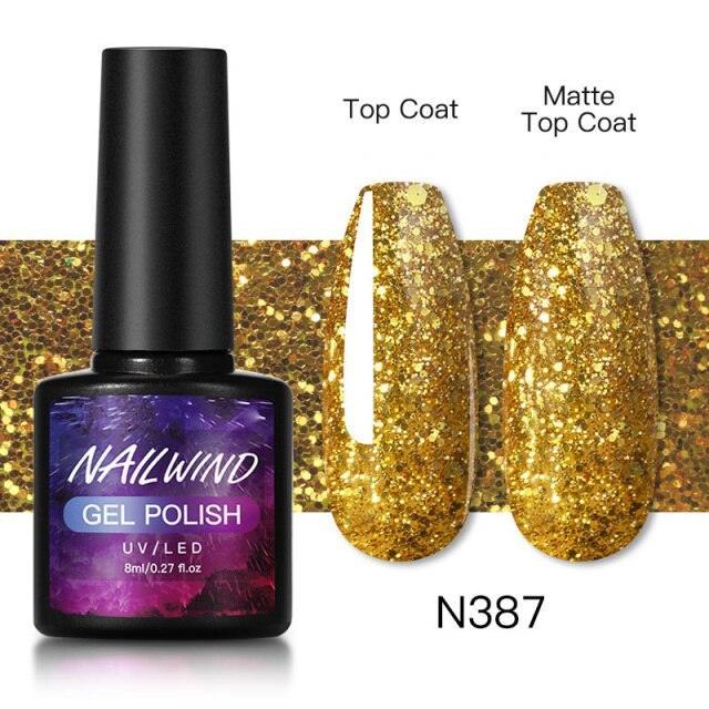 Luxury Womens Colorful Gel Nail Polish 8ml Semi Permanent UV/LED Glossy Effect Popular Design For Women and Girls in Fashion Style