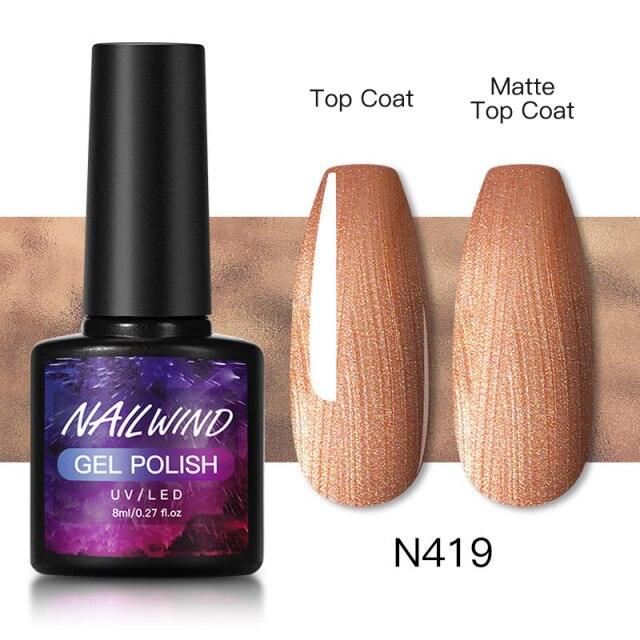 Luxury Womens Colorful Gel Nail Polish 8ml Semi Permanent UV/LED Glossy Effect Popular Design For Women and Girls in Fashion Style