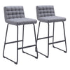 Pago Barstool (Set of 2) Gray